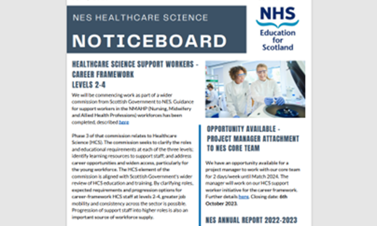 NES Healthcare Science Notice Board - Edition 34 (September 2023)
