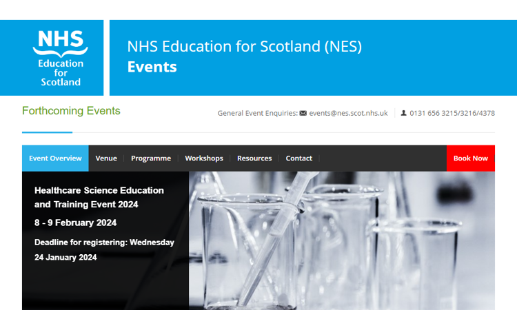 NES Healthcare Science Education and Training Event 2024: registration open!