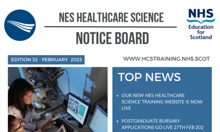 NES Healthcare Science Notice Board - Edition 32 (Feb 2023)